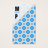 Blau Weiß Visitenkarten (Front)