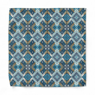Blaue symetrisches Boho Muster 18583 b xl Bandana