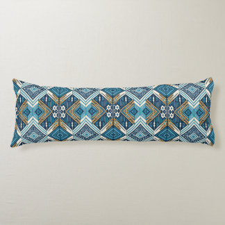 Blaue symetrisches Boho Muster 18583 b xl Body Pillow