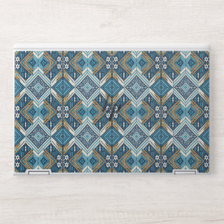 Blaue symetrisches Boho Muster 18583 b xl HP Laptop Skin