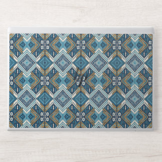 Blaue symetrisches Boho Muster 18583 b xl HP Laptop Skin