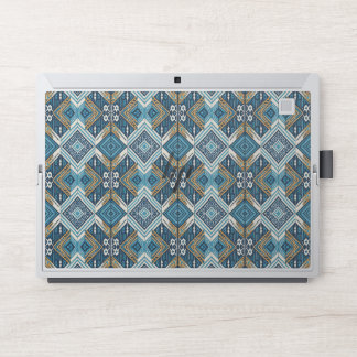 Blaue symetrisches Boho Muster 18583 b xl HP Laptop Skin