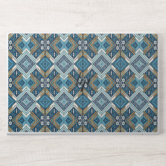 Blaue symetrisches Boho Muster 18583 b xl HP Laptop Skin
