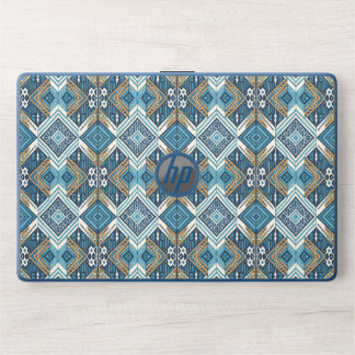 Blaue symetrisches Boho Muster 18583 b xl HP Laptop Skin
