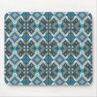 Blaue symetrisches Boho Muster 18583 b xl Mouse Pad