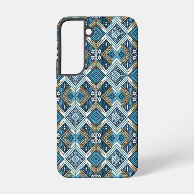 Blaue symetrisches Boho Muster 18583 b xl Samsung Galaxy Case (Back)