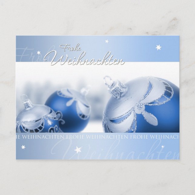 Blauer Weihnachtstraum Postcard (Front)