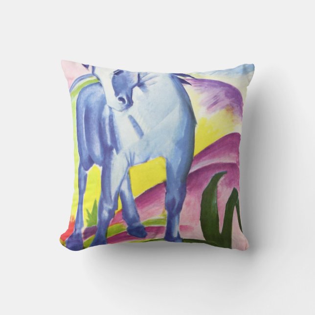 Blaues Pferd I by Franz Marc Throw Pillow (Front)