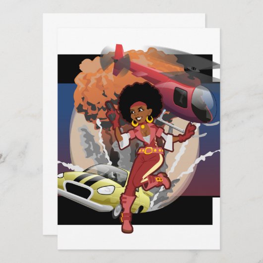 blaxploitation afro spy (Front/Back)
