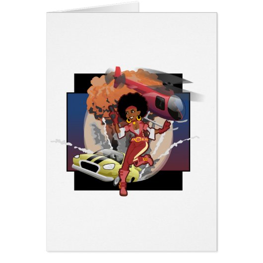 blaxploitation afro spy cards (Front)