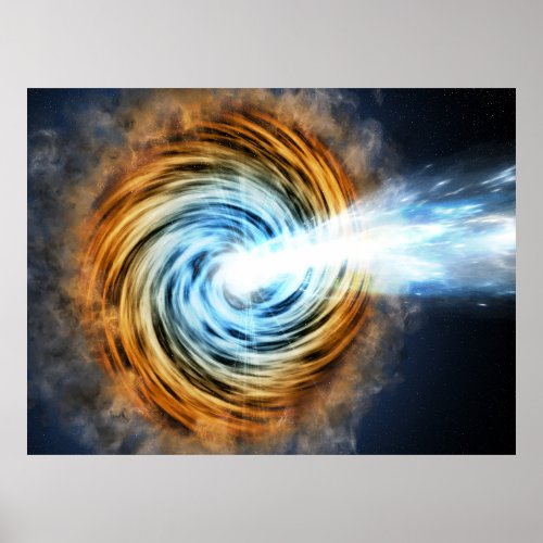 Blazar Black Hole Galaxy  Poster
