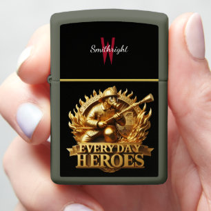 Blaze Crest: Iconic Emblem of Firefighters Zippo Lighter