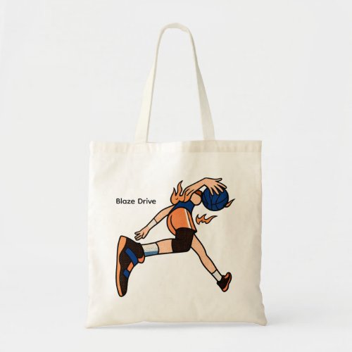 Blaze Drive Basketball Player Sports Tote Bag