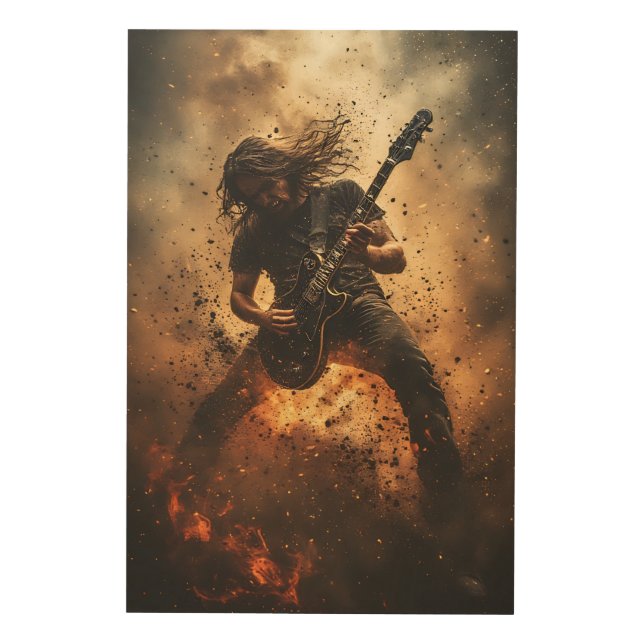 Blaze of Rebellion Wood Wall Art (Front)