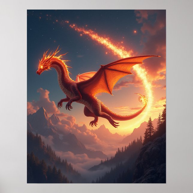 Blaze of the Comet Dragon Poster (Front)