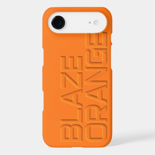 BLAZE ORANGE Hunter Safety Case-Mate iPhone Case (Back)