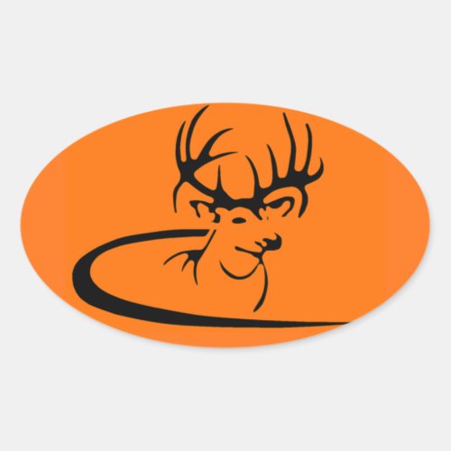 Blaze Orange Hunts End Sticker