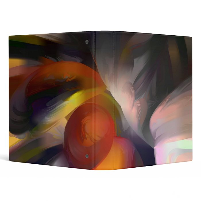 Blaze Pastel Abstract 3 Ring Binder