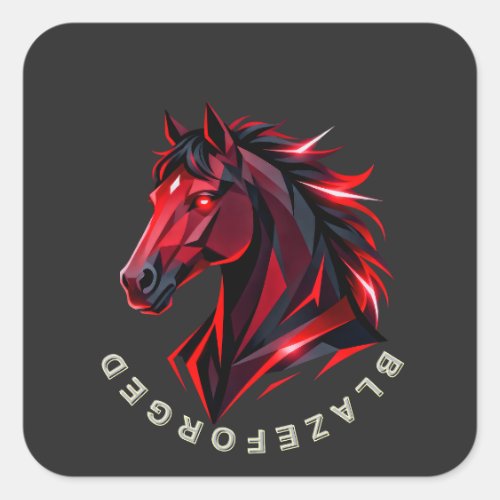 BlazeForge Red Horse Sticker