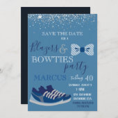Blazers & bowties Party Mens 40, 50 Save the date Invitation (Front/Back)