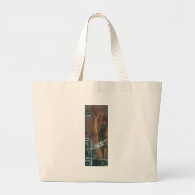 Blazin Fire Large Tote Bag (Front)