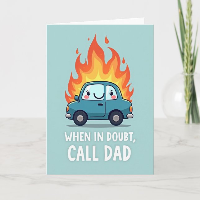 Blazing Auto Fathers Day Card (Front)
