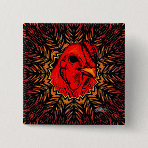 Blazing Brahma Pinback Button