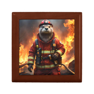 **"Blazing Bravery: The Otter Firefighter"** Gift Box