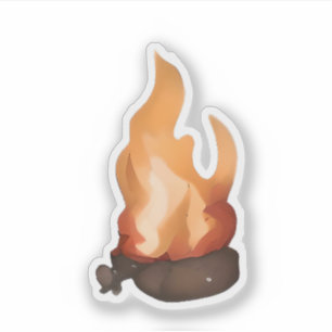 Blazing Campfire Warmth Sticker