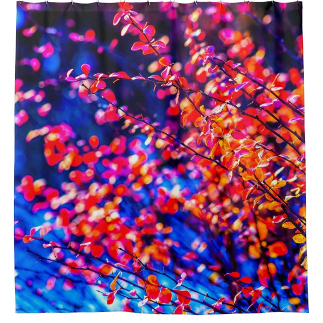 Blazing Cotoneaster Shower Curtain (Front)