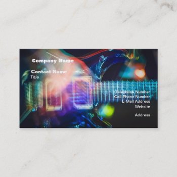 Blazing Electric Guitar Business Card by atlanticdreams at Zazzle