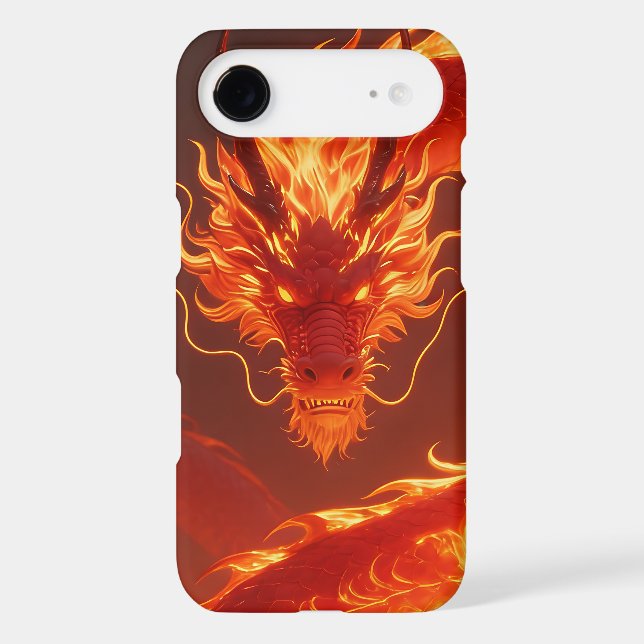 Blazing Fire Dragon | Mythical Flame Dragon Fantas iPhone Case (Back)
