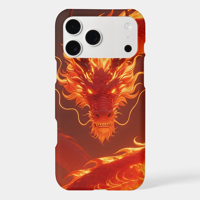 Blazing Fire Dragon | Mythical Flame Dragon Fantas iPhone Case (Back)