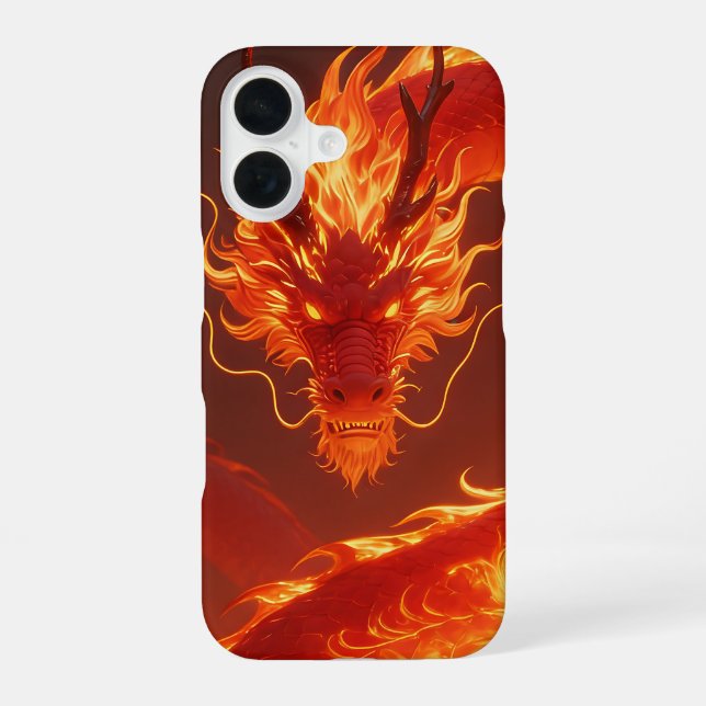 Blazing Fire Dragon | Mythical Flame Dragon Fantas iPhone Case (Back)