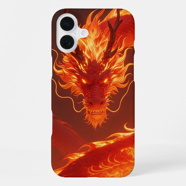 Blazing Fire Dragon | Mythical Flame Dragon Fantas iPhone Case (Back)