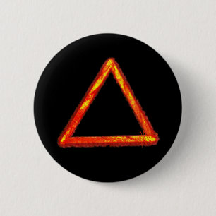 Blazing Fire Element Alchemy Symbol Button
