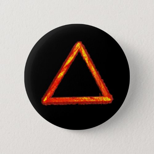 Blazing Fire Element Alchemy Symbol Button