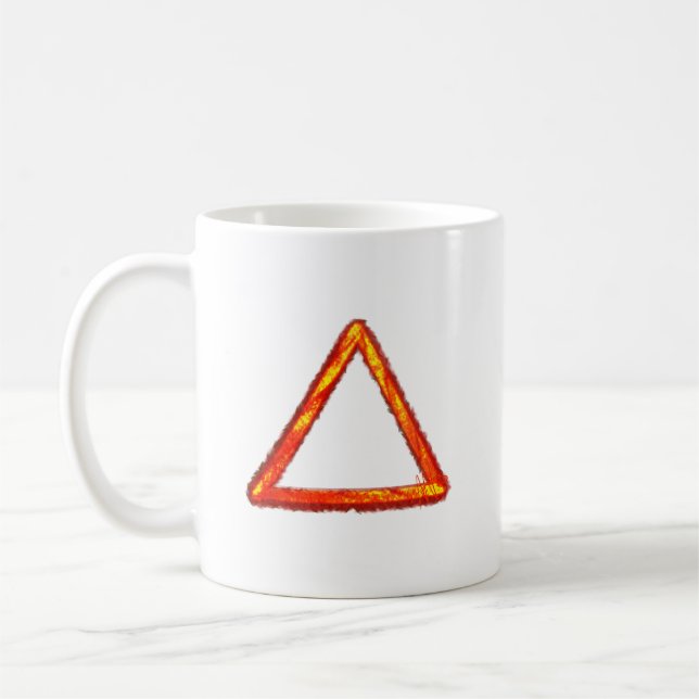Blazing Fire Element Alchemy Symbol Coffee Mug (Left)