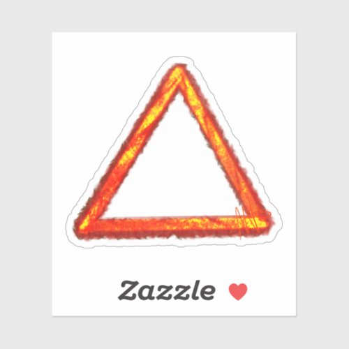 Blazing Fire Element Alchemy Symbol Custom Sticker