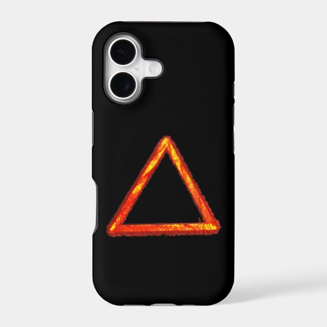 Blazing Fire Element Alchemy Symbol Iphone Case (Back)