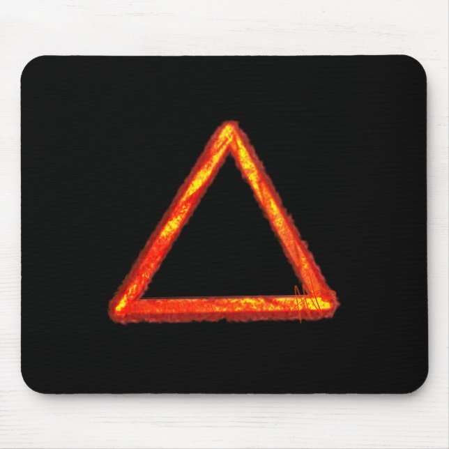 Blazing Fire Element Alchemy Symbol Mouse Pad (Front)