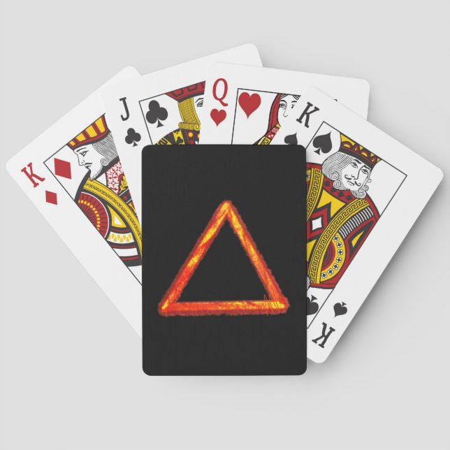 Blazing Fire Element Alchemy Symbol Poker Cards (Back)