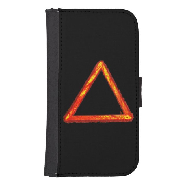 Blazing Fire Element Alchemy Symbol Samsung Galaxy Wallet Case (Front)