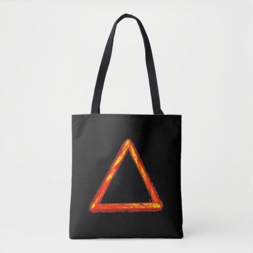 Blazing Fire Element Alchemy Symbol Tote Bag