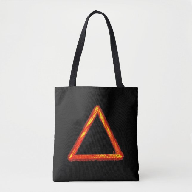 Blazing Fire Element Alchemy Symbol Tote Bag (Front)
