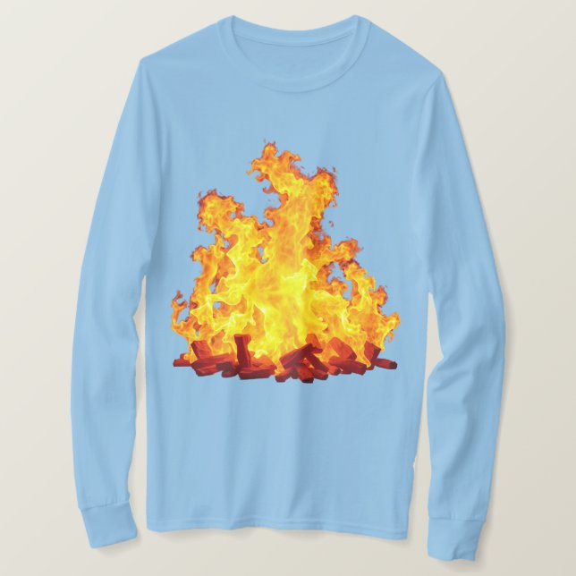  Blazing Fire Long Sleeve T-Shirt (Design Front)