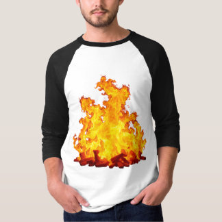 Blazing Fire Men's Basic 3/4 Sleeve Raglan T-Shirt