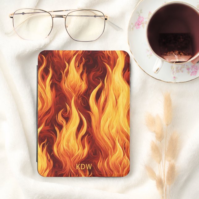 Blazing Fire Monogram  Kindle Cover (In Use (Hygge))
