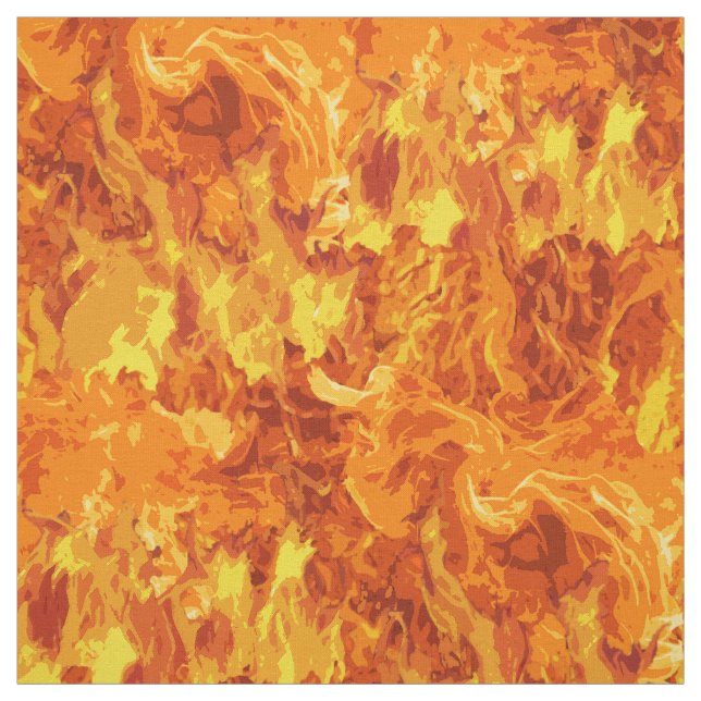 Blazing Fire Pattern Fabric (Swatch)