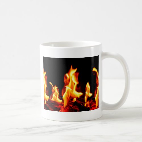 Blazing flames coffee mug